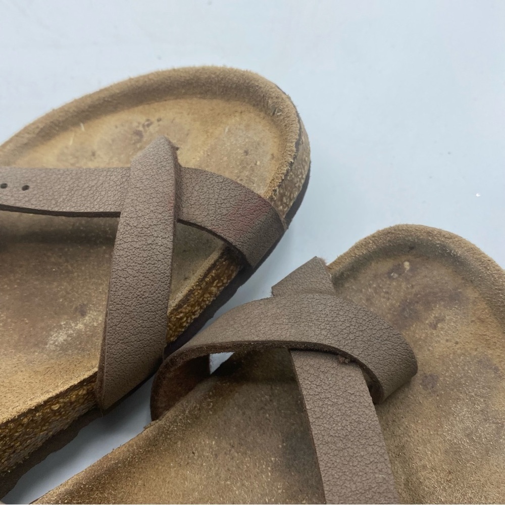 Birkenstock Kids Brown Double Strap Sandals with Toe Loop - Picture 6 of 10